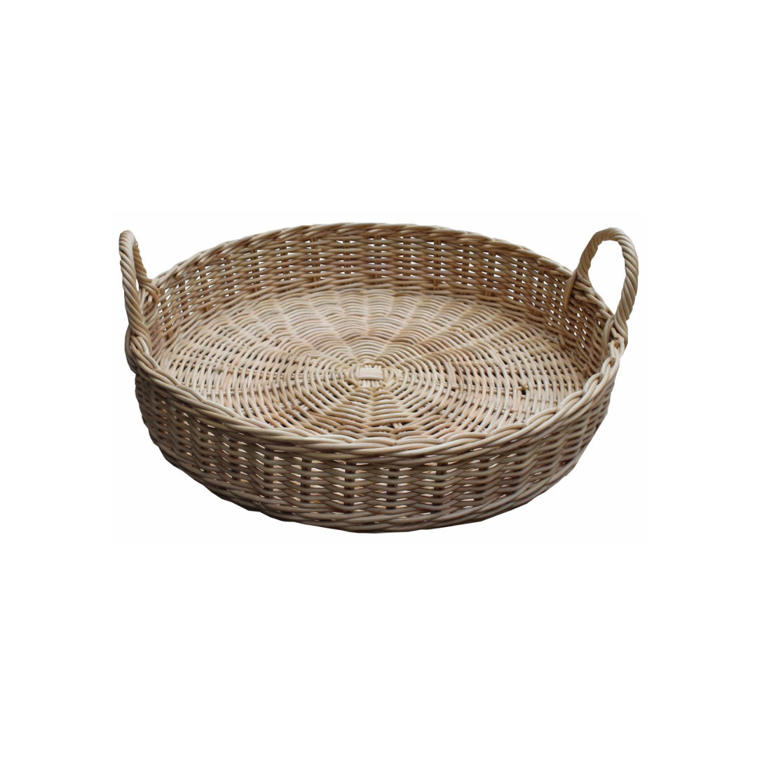 Round Wicker Tray