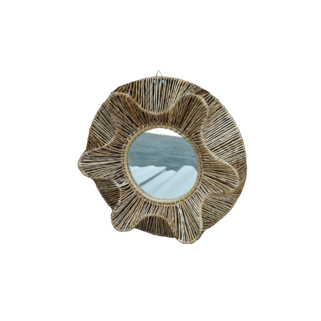 Webbed Abaca Rope Mirror Circle