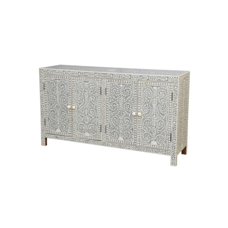 Sideboard 4 Door with Bone Inlay