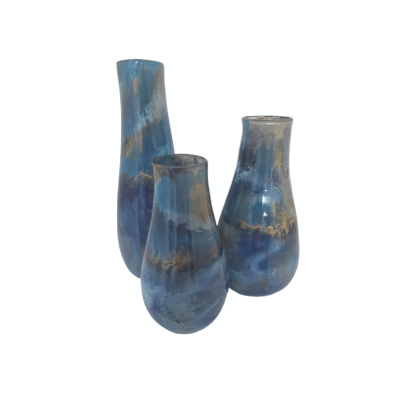 Blue Marble Decorative Vase