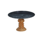 Marble Dining Table Round with Wooden Base