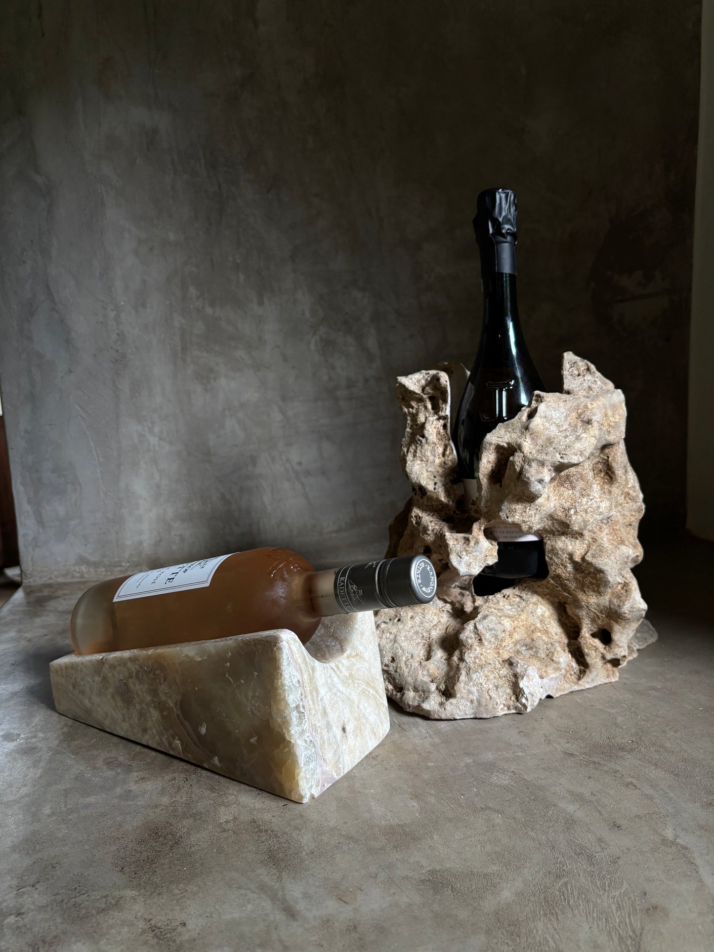 Rough Stone Bottle Holder