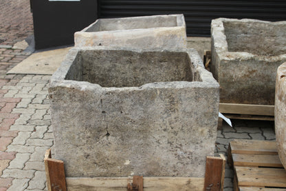 Square Limestone Planter