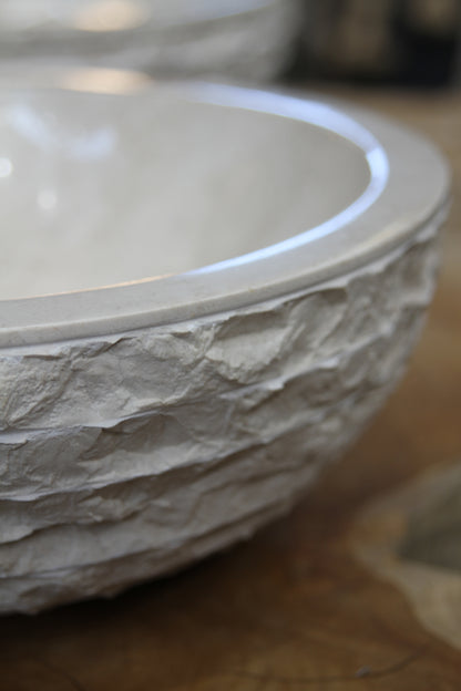 White Marble Basin - Rough