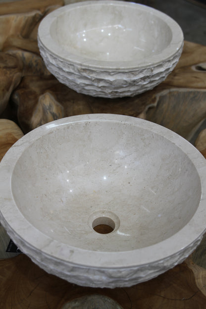 White Marble Basin - Rough