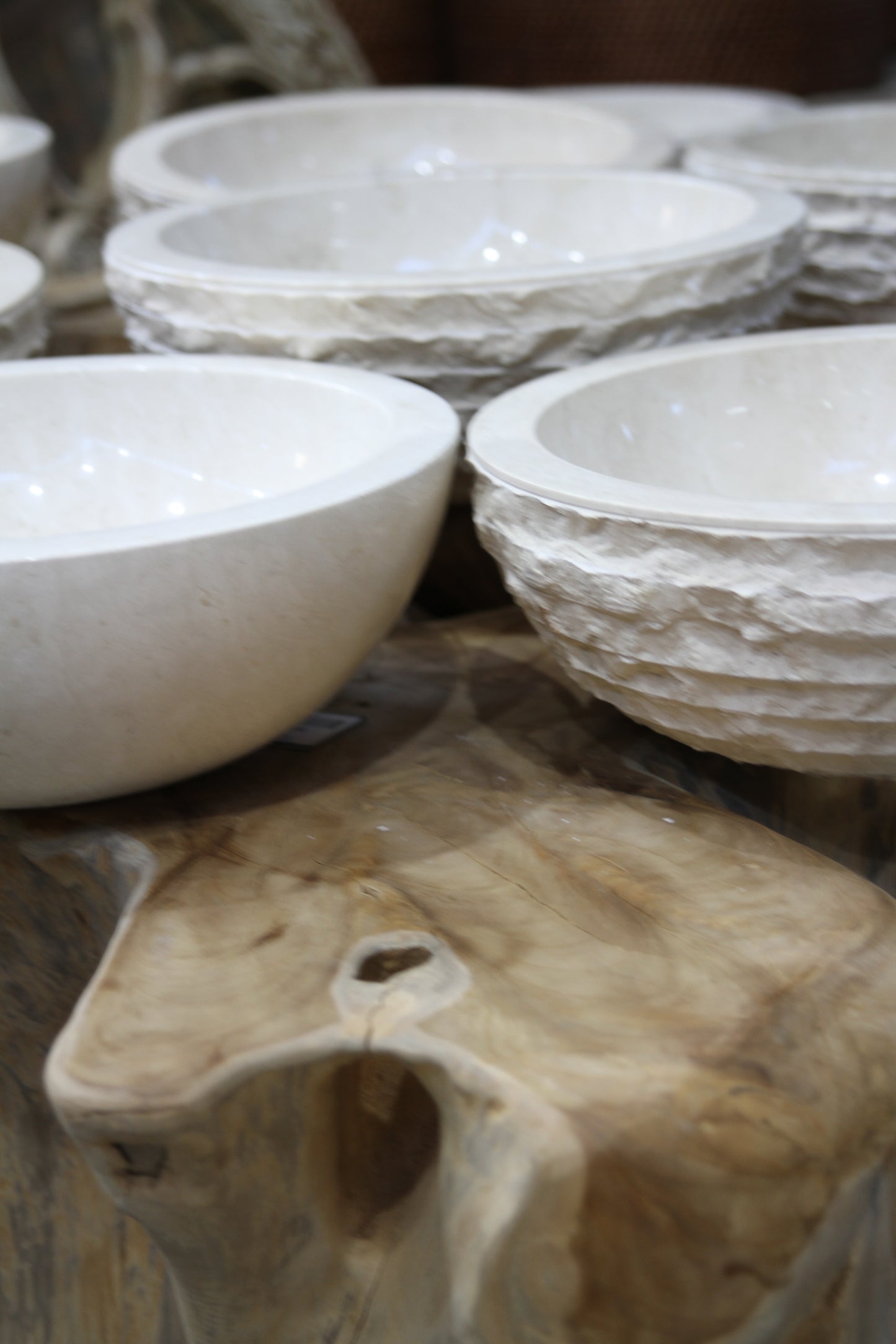 White Marble Basin - Fully Polished