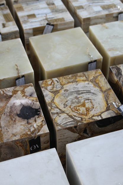 Brown Petrified Wood - Hollow Stool