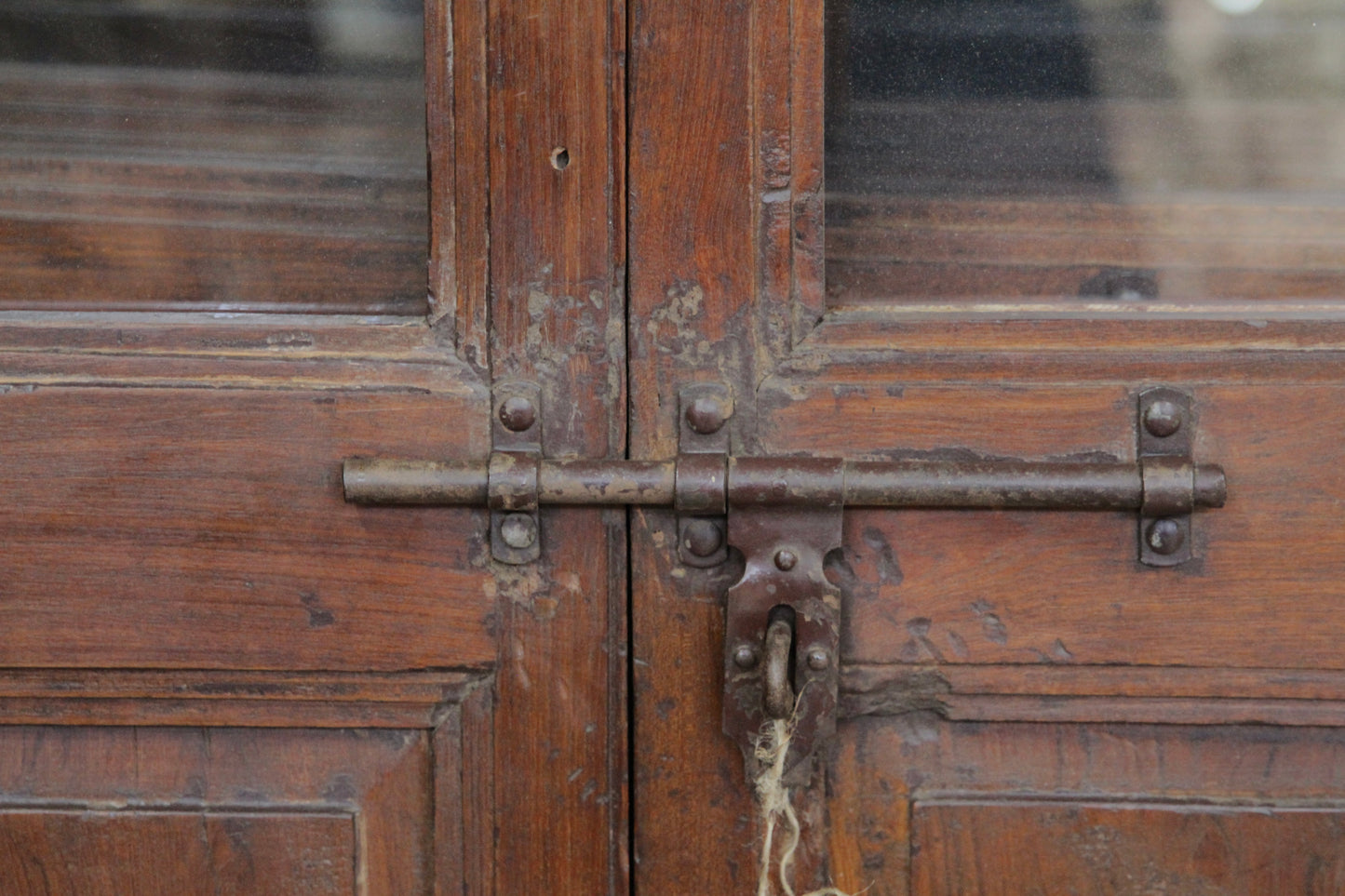 Teak and Glass Door