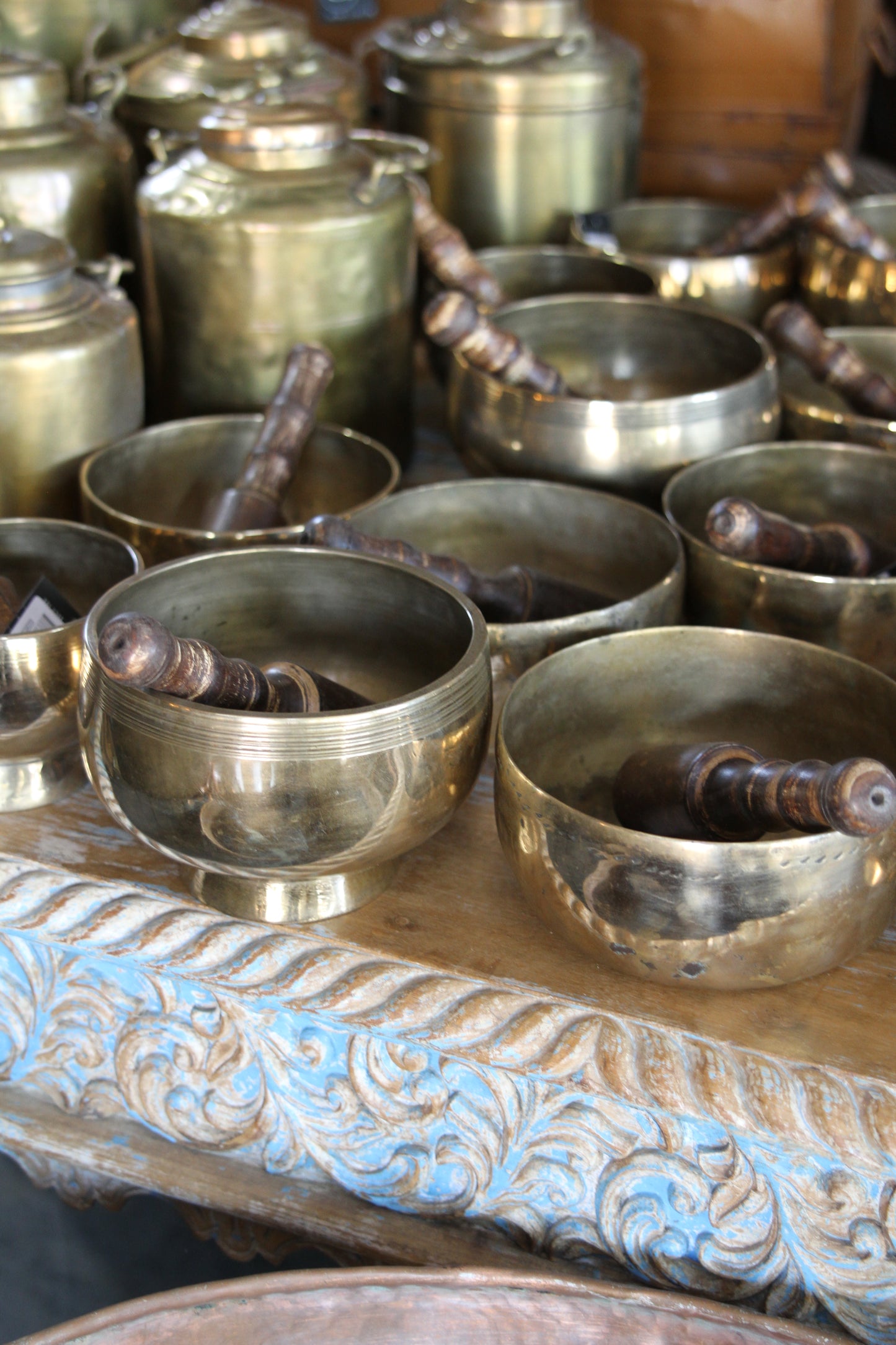 Antique Brass Sining Bowl