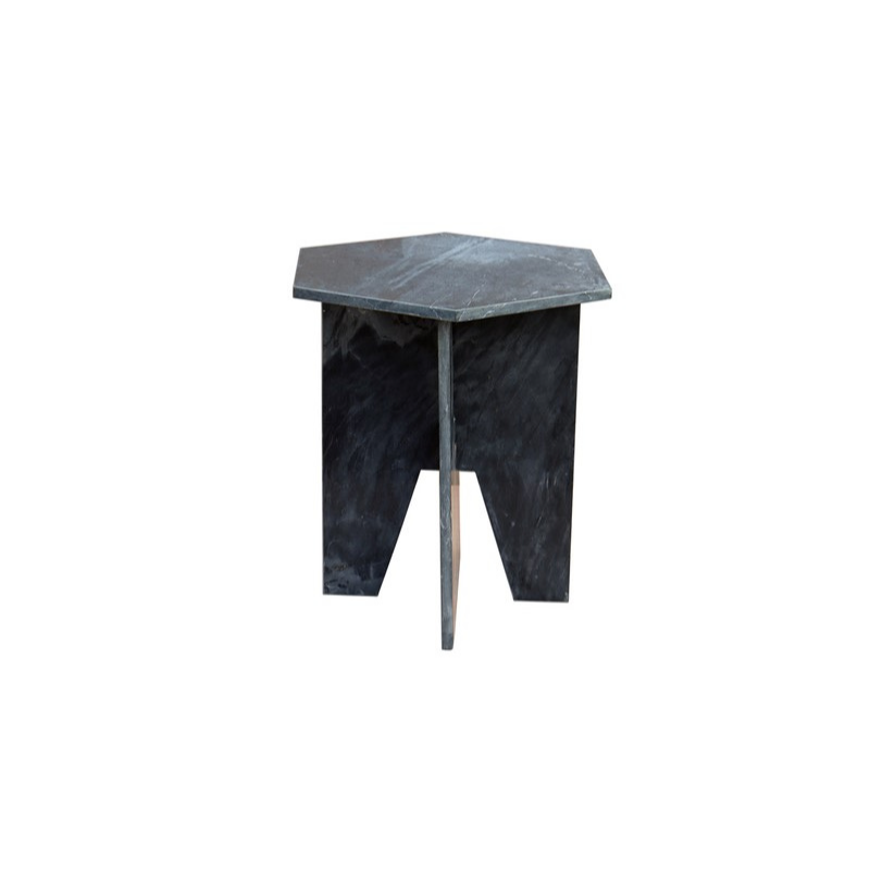 Marble Hexagonal Side Table