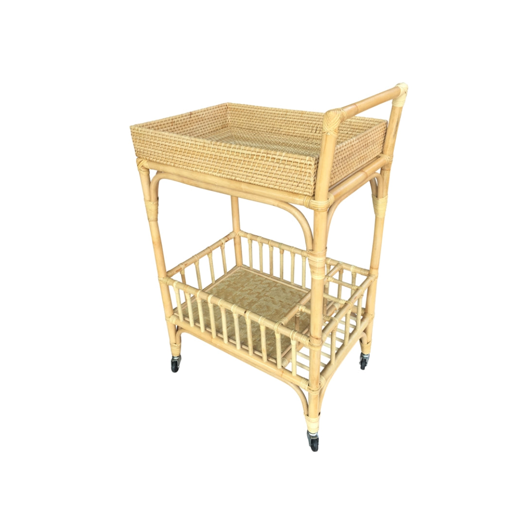 Wicker Bar Trolley