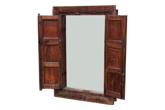 Mirror with doors