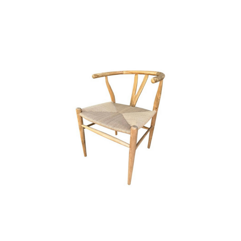 Teak Fishbone Loom Chair