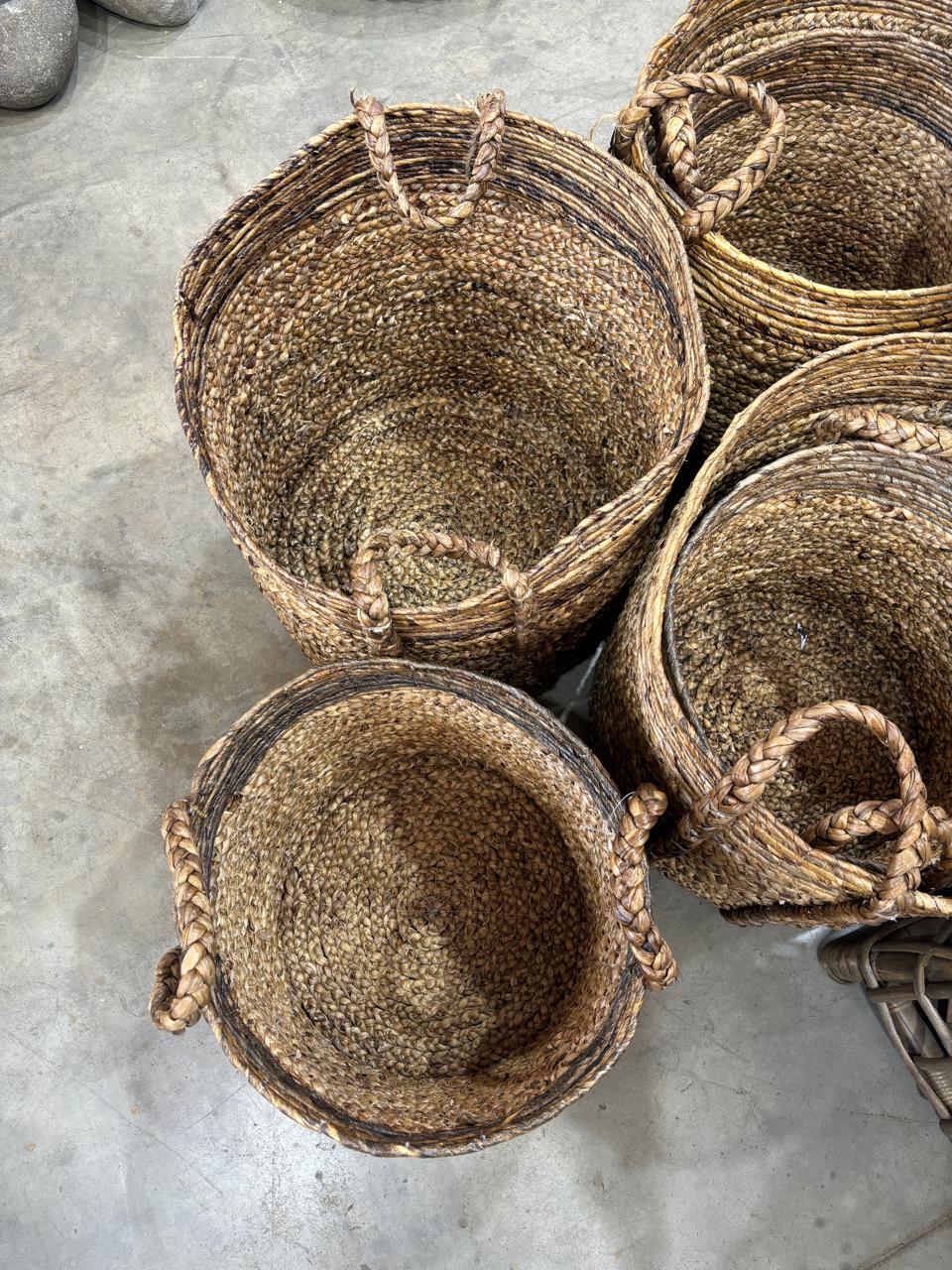 Water Hyacinth Basket Round