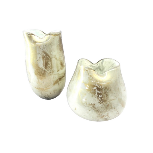 Natural And Gold Decorative Vase